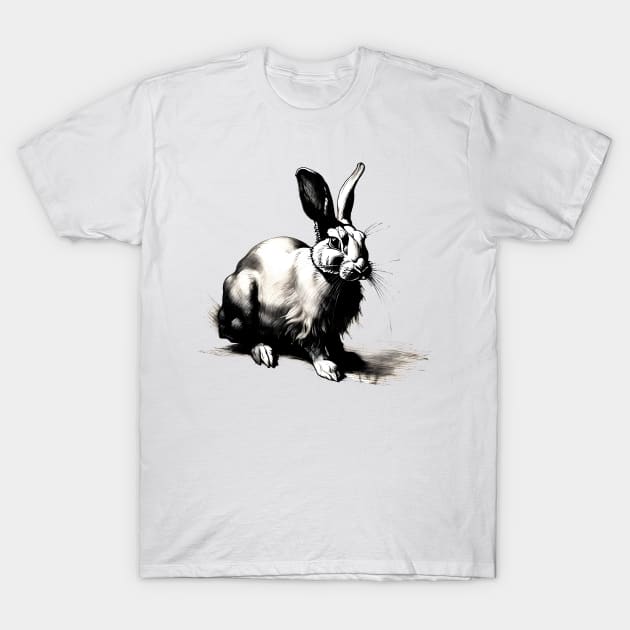 White Rabbit T-Shirt by BloomBeyondShadows